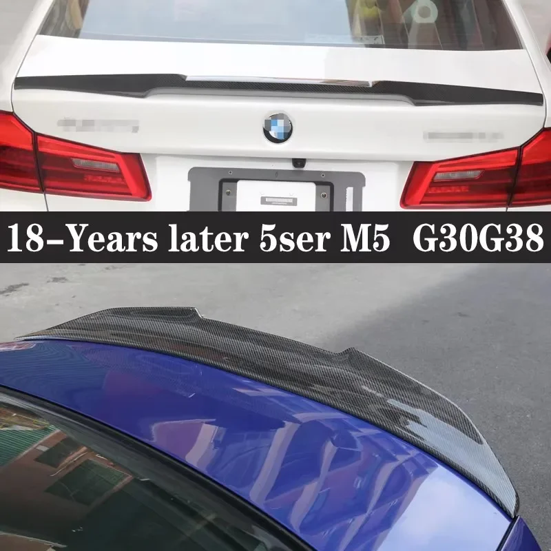 

For BMW 5 Series G30 G38 M5 F90 Carbon Fiber Spoiler Shunt Rear Tail fins Duckbill Car Wing Retrofit the rear wing body kit