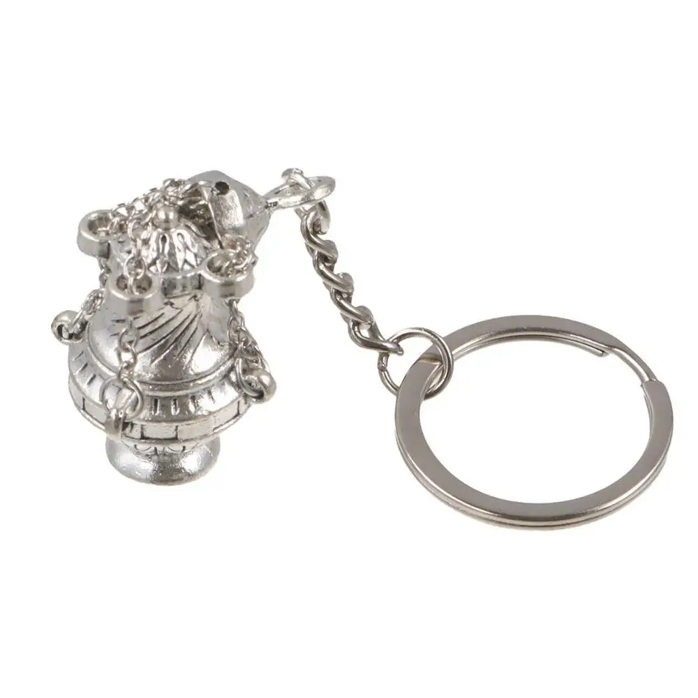 Durable DIY Religious Keychain Pendant Unique Design Silver Car Key Ring Pendant Alloy Christian Incense Home