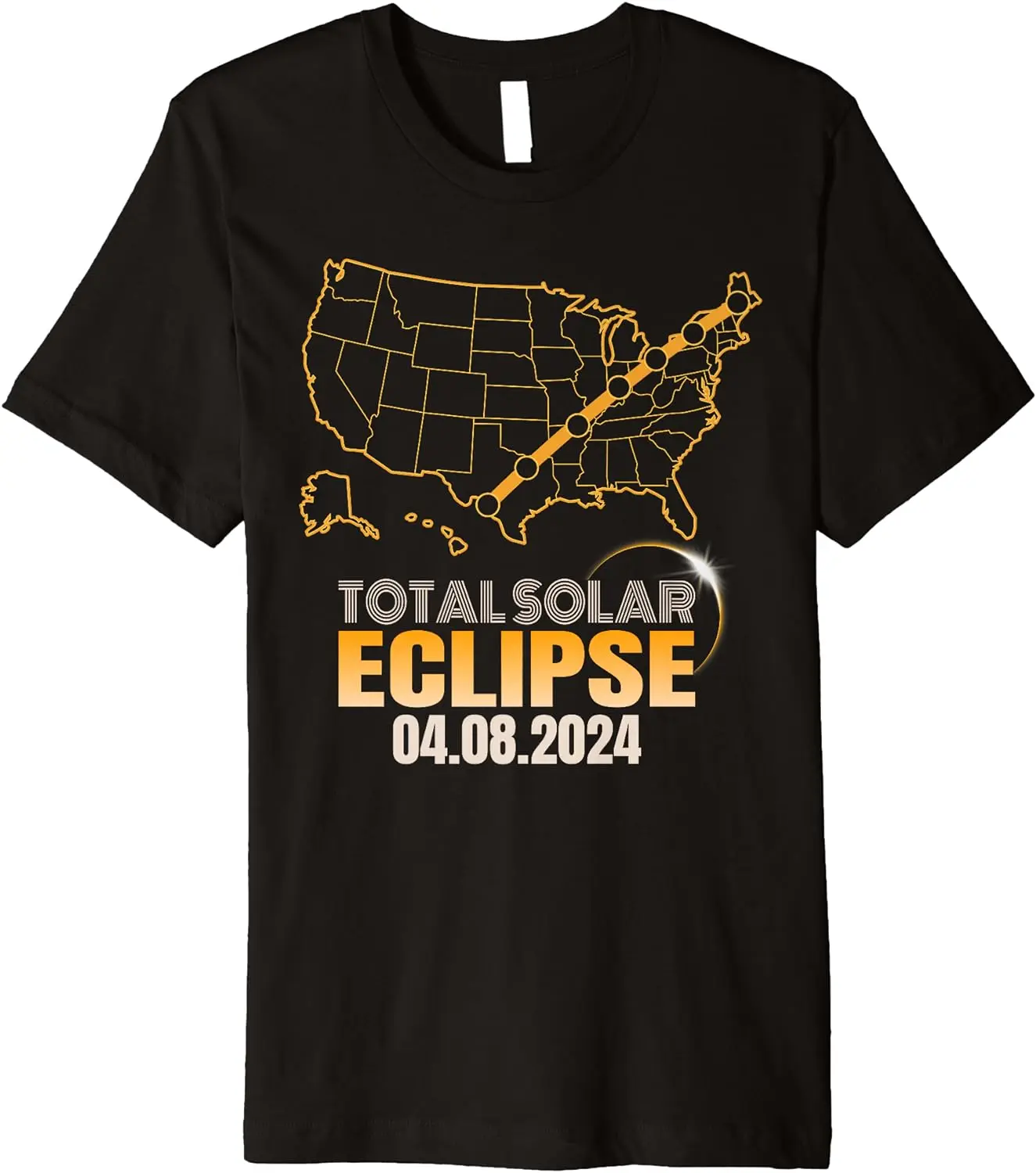 Total Solar Eclipse 2024 Sun Totality April 8th America Premium T-Shirt