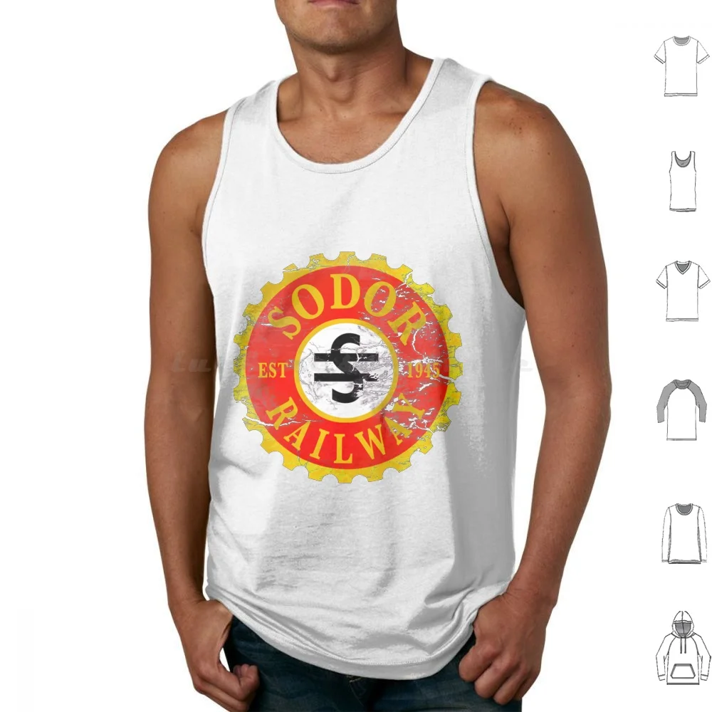 Sodor Railway Tank Tops Print Cotton Sodor Thomas Train Railway Gordon Percy James Railway Series Railroad Engine Trains