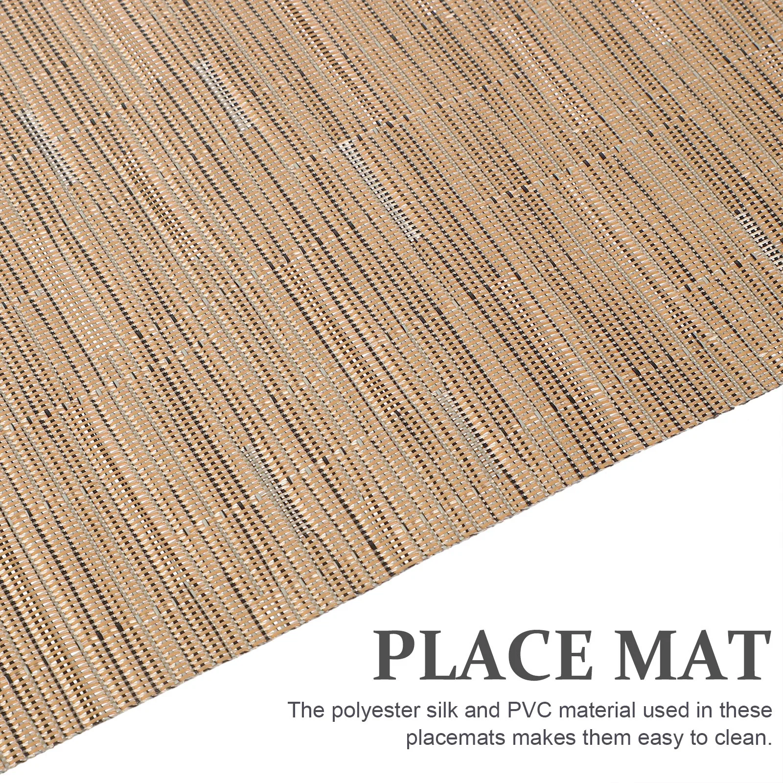 

4Pcs Placemats Nordic Style Durable PVC Polyester Silk Table Mats Heat Protection Kitchen Dining Table Decor Placemats