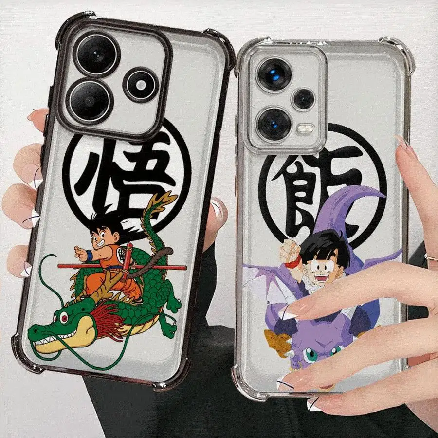 

Phone Case for Xiaomi Redmi Note 13 12 Pro 9Pro 14 10 Lite 11s 10s 10 Pro 9S 11 Clear Cover Cool Cartoon Anime