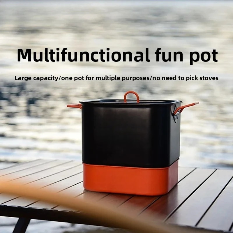 BakerStone Outdoor Camping Cooker Outdoor Pot Kettle Frying Pan Equipment Portable Outdoor Camping Tableware Set