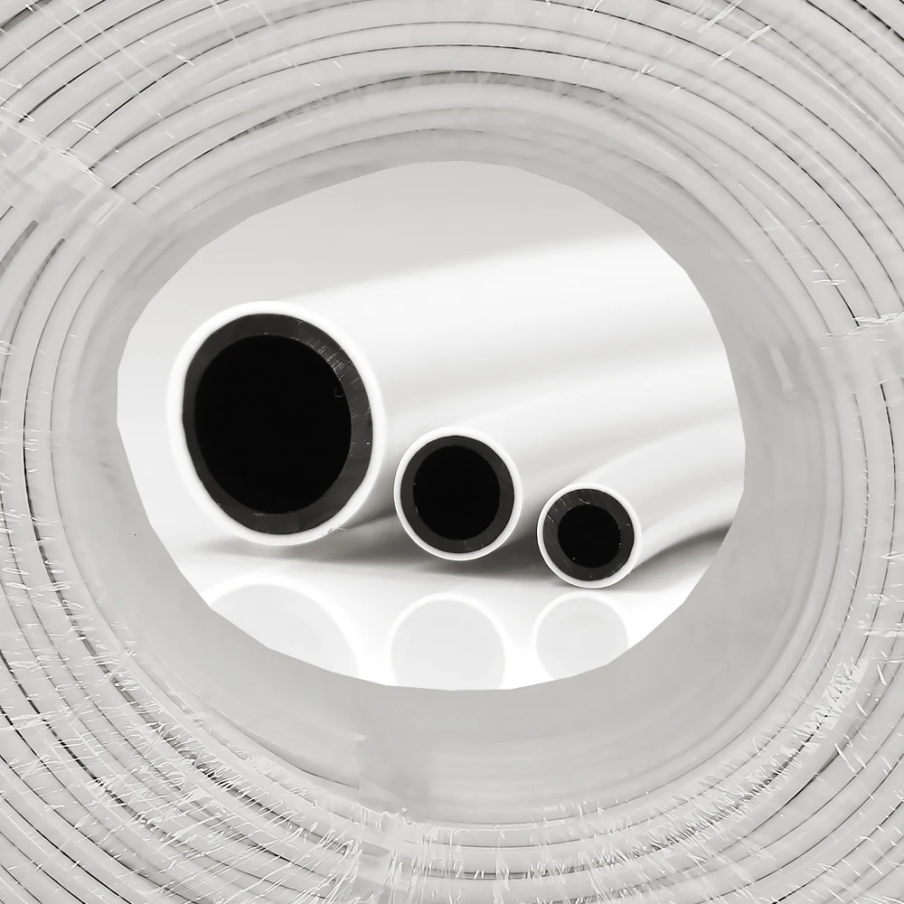 10-30m 1/8'' 1/4''  Panda PVC Hose 2-Layer Drip Irrigation Pipe Black Inside White Outside Garden Irrigation Pipe  Watering Hose