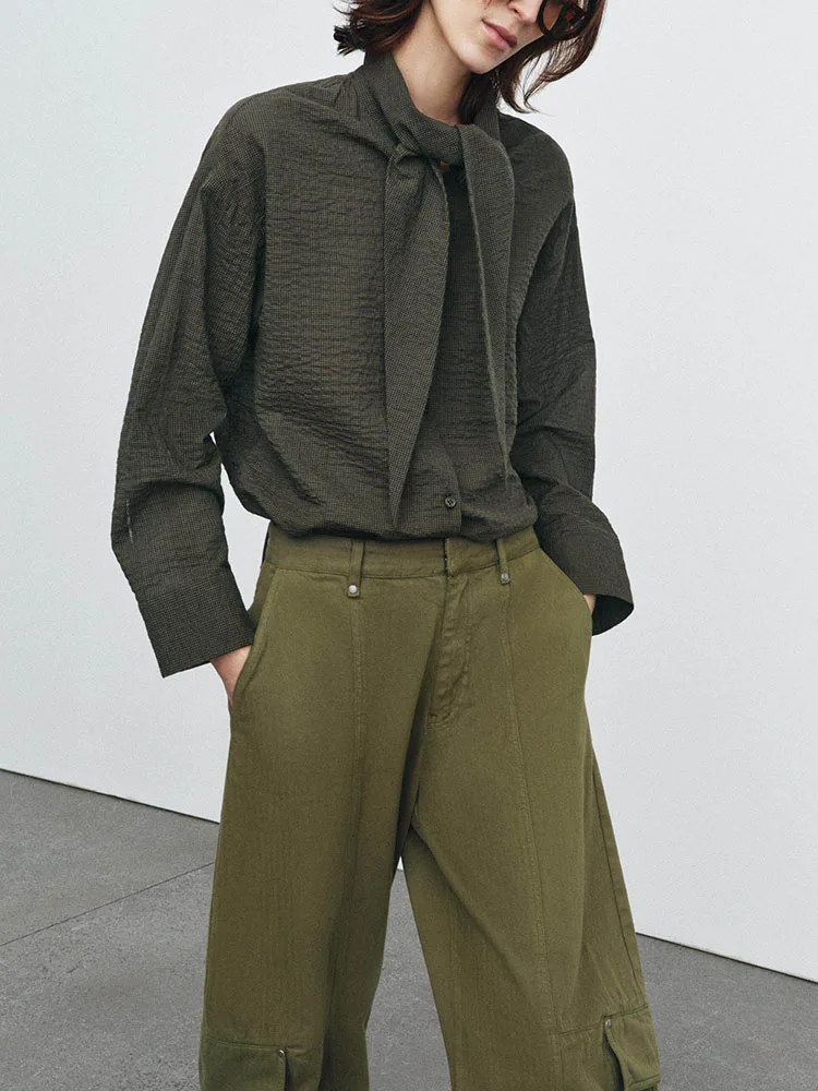 

Sweet Plaid Scarf irt round Ne Long Sve Spring New Arrival Women's Casual Sle 00% Other Material ort Outerwear