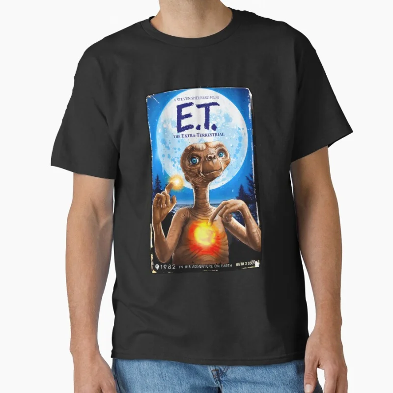

Beta Cassette E.T. The Extra Terrestrial gift t shirt Retro Alein Sic-Fi Graphic clothes All size Tops S-6XL cartoon tee