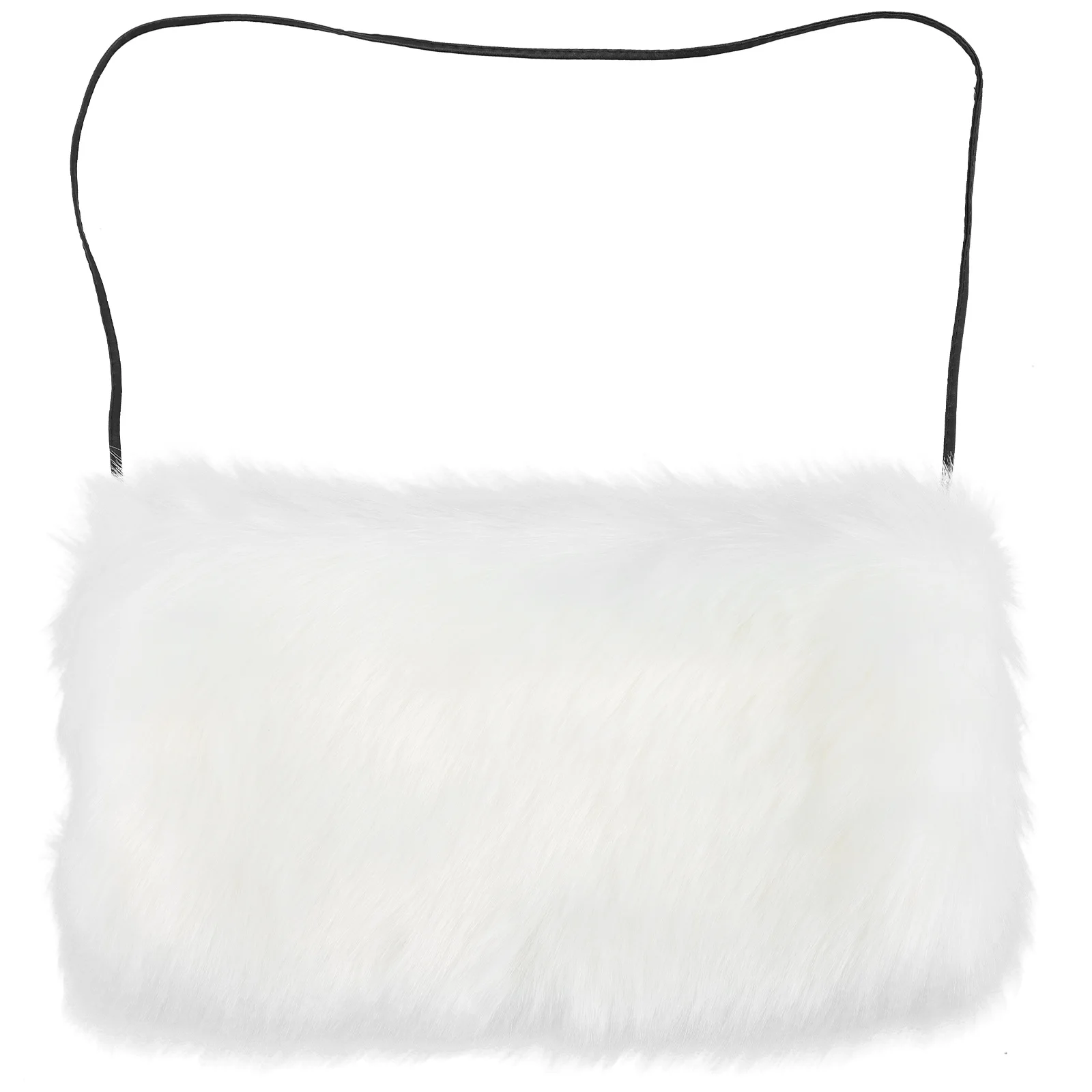 

Plush Hand Warmer Pillow Hanging Muff Bag Hands Faux Fur White Throw Pillows Bottle Portable Artificial Pouch