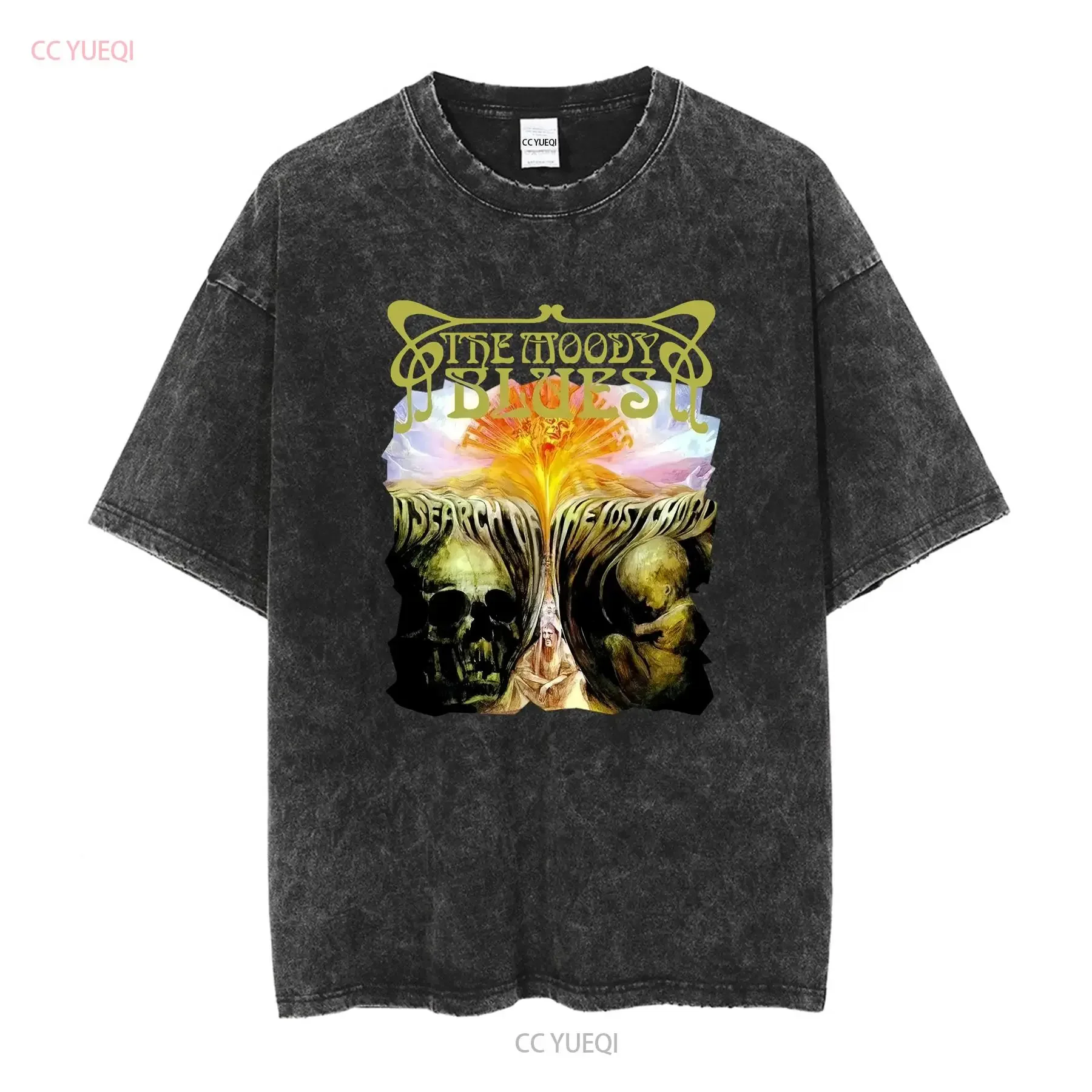 The Moody Blues T shirt Search of Lost Chord Funny Black Cotton Men vintage Washed fashion Versatile Top For Everyday Wear