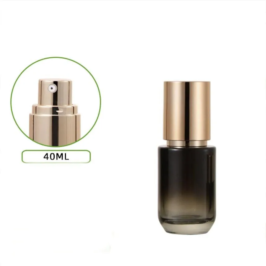 

40ml black glass bottle moisture essence serum/lotion/emulsion/foundation/toner toilet water skin care cosmetic packing