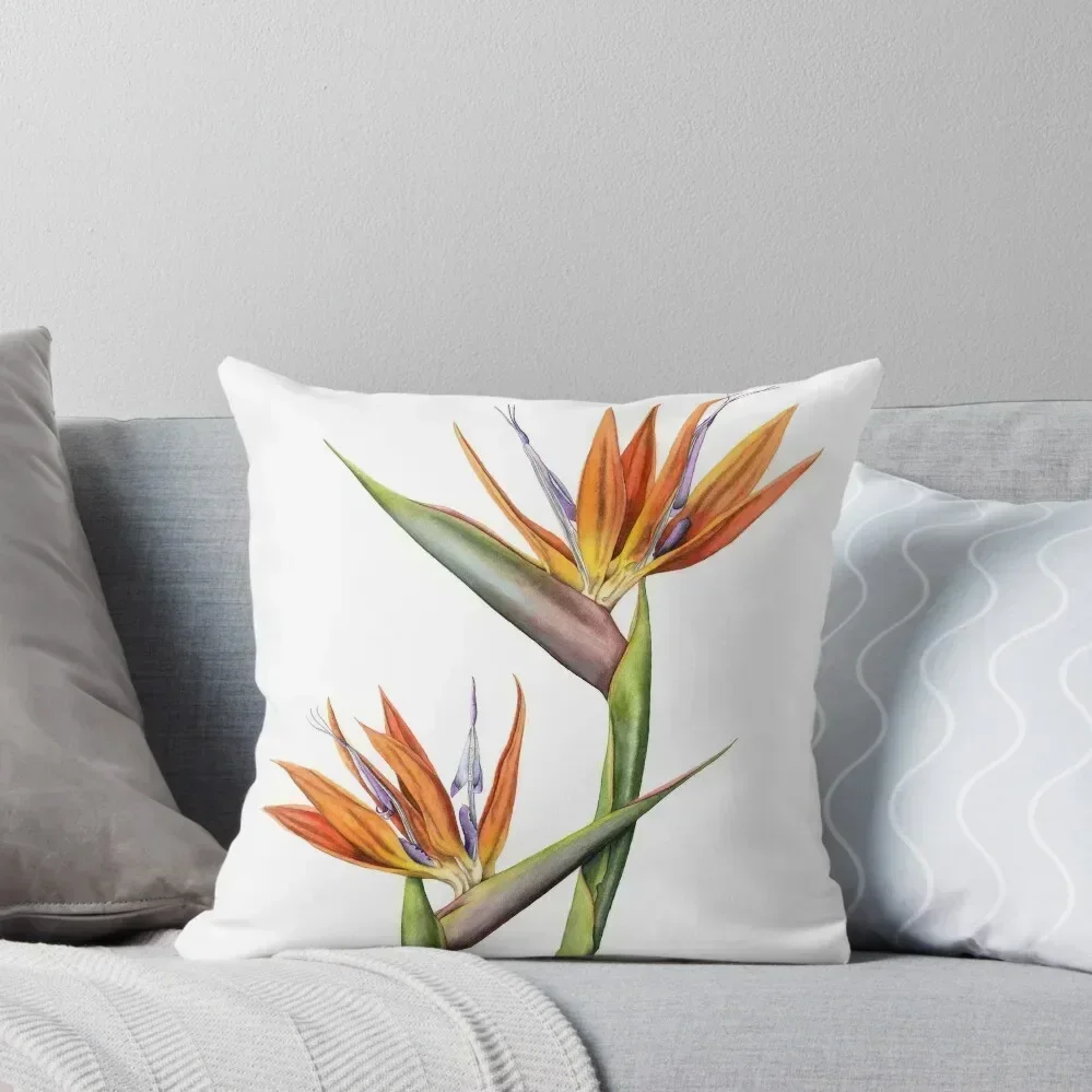 Bird of Paradise flower (Strelitzia reginae) Throw Pillow Sofa Cover Bed pillowcases Sofas Covers pillow