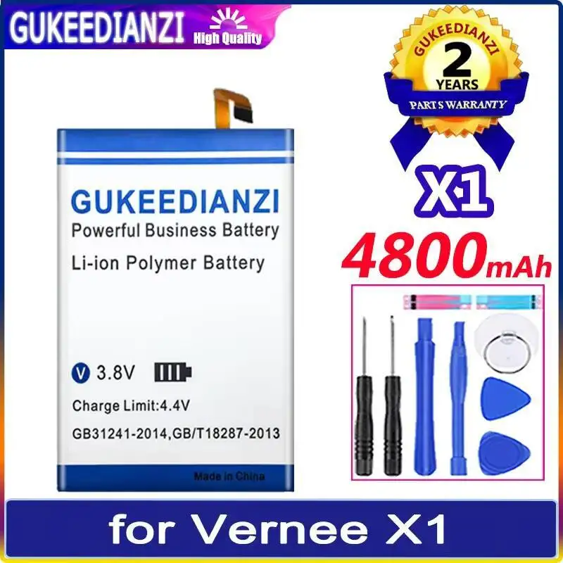 

Для Vernee X1 Надежный сменный аккумулятор мобильного телефона 4800 мАч, экологически чистый