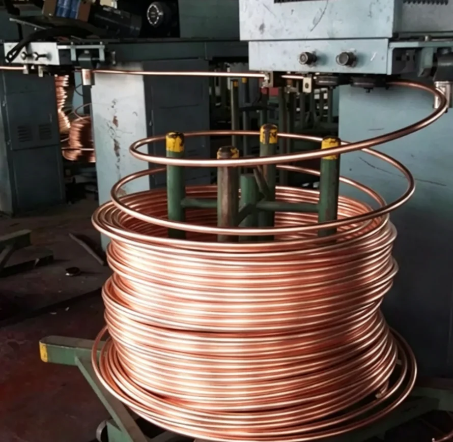 

T2 Red Copper Tubing Soft Coil 2-10mm OD Round Pipe for Refrigerators Air Conditioners