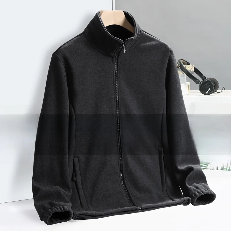 

Мужская утепленная куртка на флисовой подкладке для осени и зимы, большие размеры, с флисовой внутренней подкладкой, ветрозащитная, модная, повседневная, на молнии