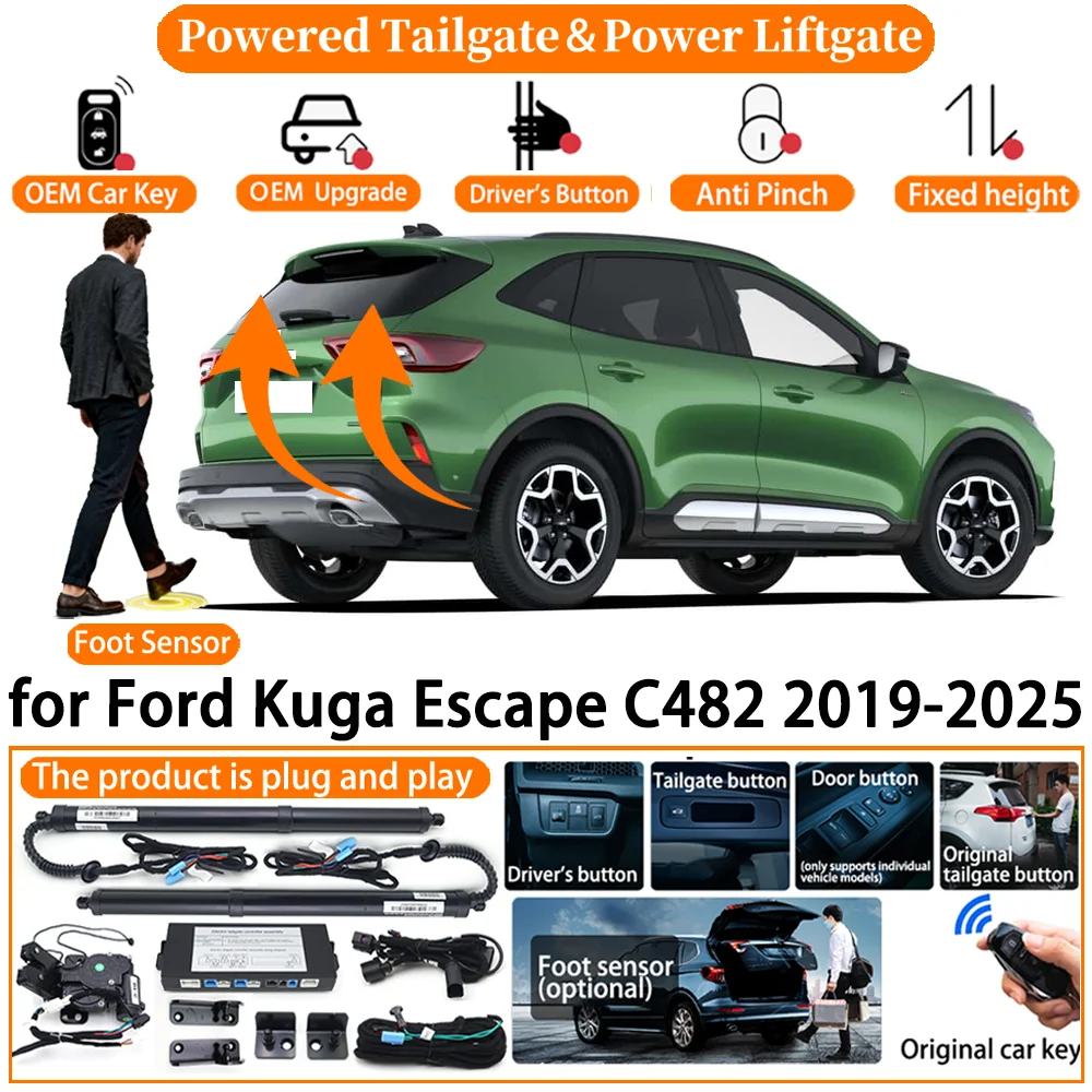 

Car OEM Smart Powered Tailgate system for Ford Kuga Escape C482 2019-2025 Automatic Electric Power Tailgate Tail Gate Lift kit