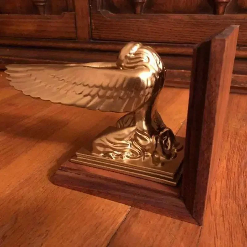 Estatua de Ángel de resina, muñeca, laca dorada, estatua de Ángel de Arca para decoración del jardín del hogar, manualidades, decoración coleccionable para el hogar