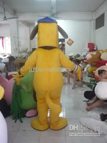 Traje bonito do cão do mascote do luxuoso dos desenhos animados, Natal vestido extravagante, Halloween Mascot, Venda quente