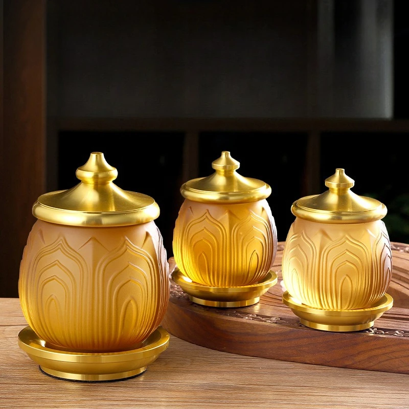 

Cz glazed lotus holy water cup for home guanyin water purification buddha offering cup buddhist hall supplies