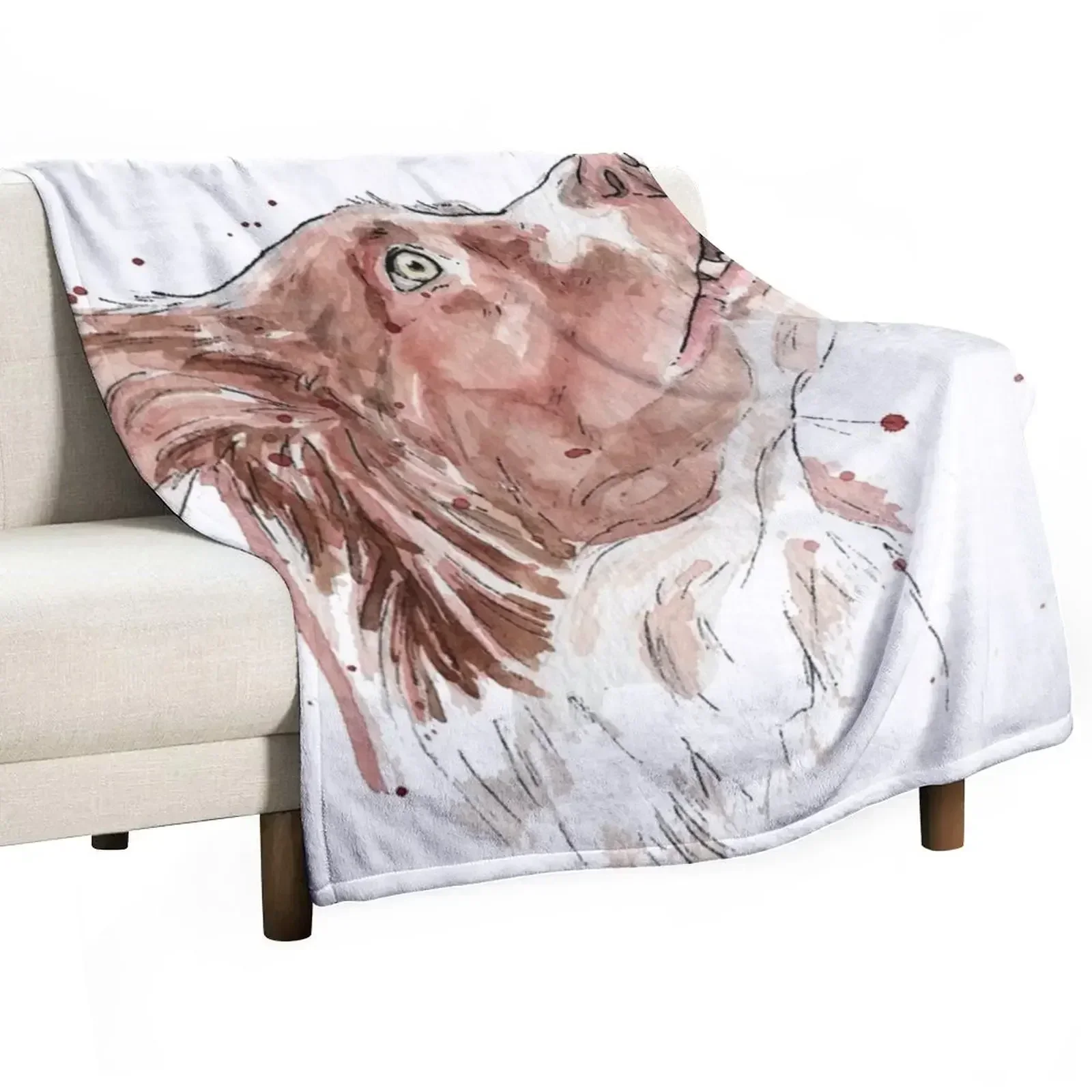 Australian Shepherd | Pet Portrait | Illustration Throw Blanket wednesday heavy to sleep sofa bed Blankets