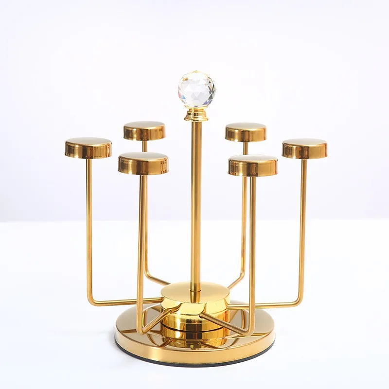 

Stainless steel rotating storage cup glass drain holder drain cup holder rack