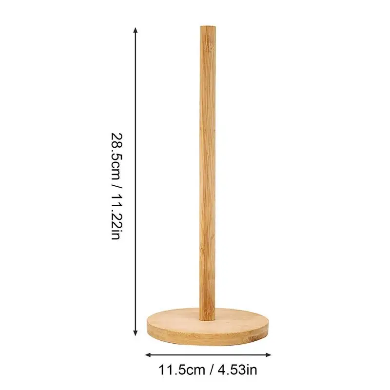 Rollo de papel de madera para cocina, soporte de papel desechable, soporte de papel Vertical para baño, accesorios de almacenamiento para inodoro y