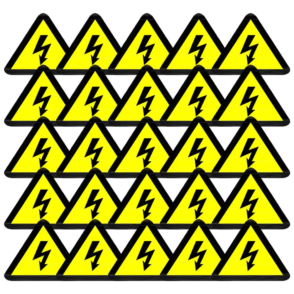 

30 Pcs Electric Warning Sign Sticker Danger Signs Electrical Appliance Caution Stickers
