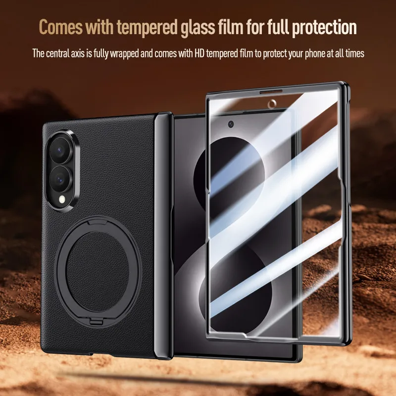 360 ° Rotation Bracket Leather Case For Samsung Galaxy Z Fold 8 Wide Fold8 Wide Fold 8 Ultra Fold8 Ultra 5G Magnetic Cover