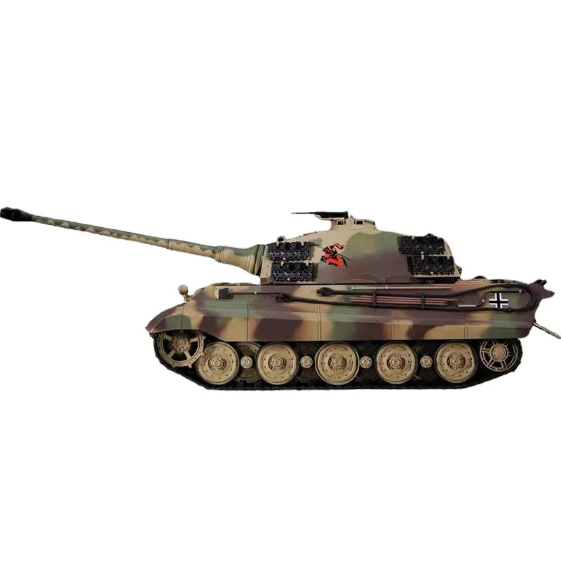 Henglong 3888A German Tiger King Henschel Metal RC Heavy Tank Car Projectile 2.4G Remote Control Model Multi-function Toys