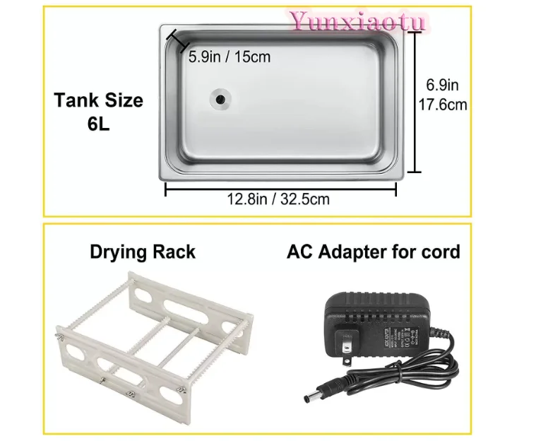 6L Stainless Steel Ultrasonic Cleaning Machine Record Machine Cross-border Cleaning Machine