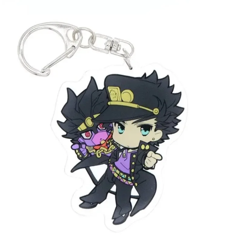 أنيمي الاكريليك ساندويتش تأثيري قلادة جوجو مغامرة رائعة جوفاء قطاع حامل Taigui المفاتيح