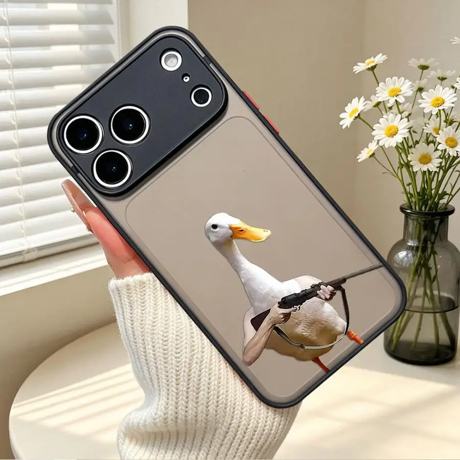 Duck Hamster Art Funda Back Phone Cover Case for iPhone 17 Pro Max 7 8 SE 13 Mini 15 14 16 Plus 11 Air XS XR 12 17e