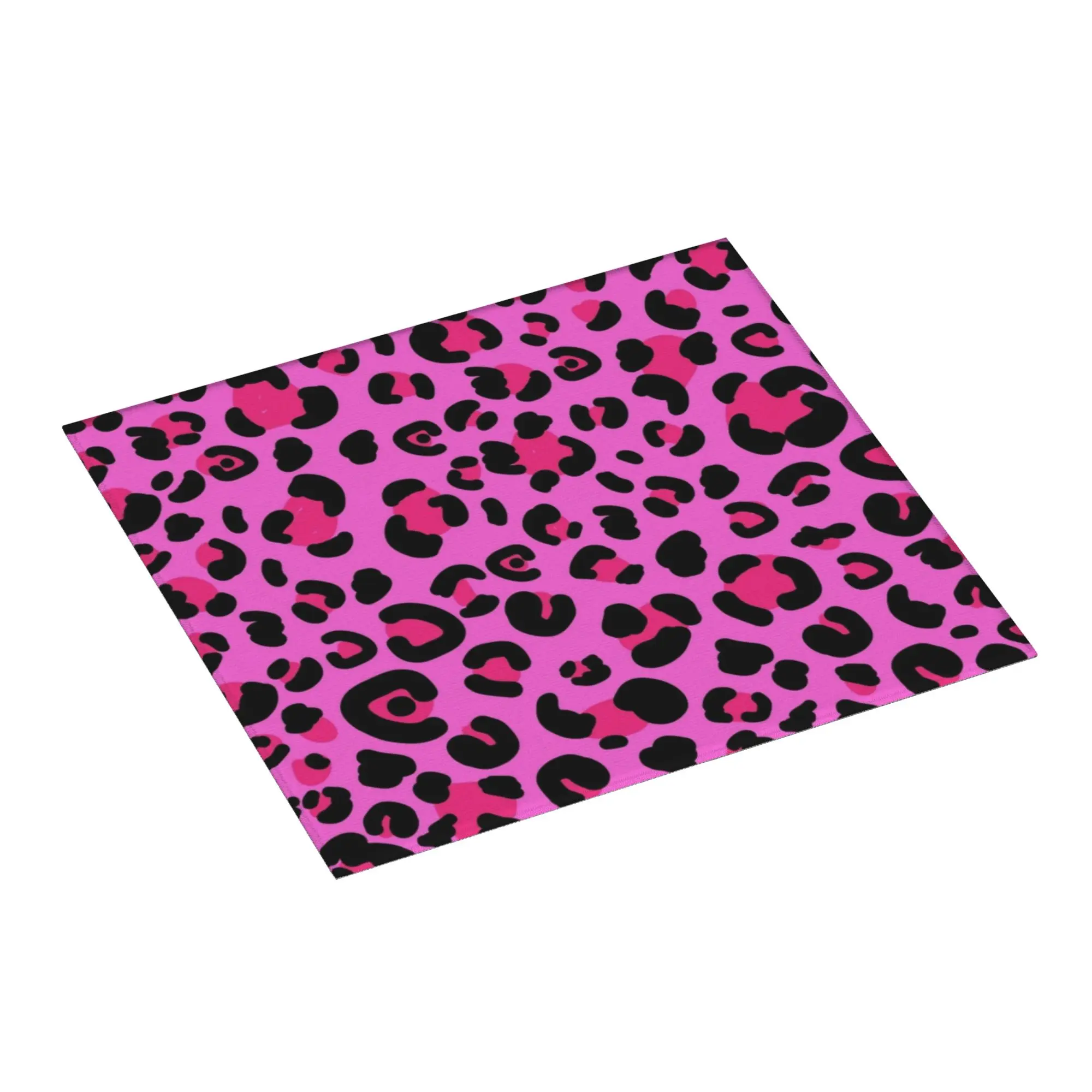 Leopard Print Black And Pink Сheetah Dot Non Slip Kitchen Counter Protector Mat Barware Tableware Reusable Mat For Kitchen