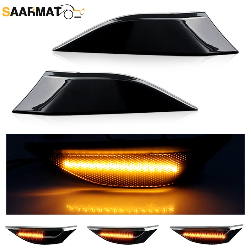 

2 шт. светодиодный динамический отражатель переднего бампера для Porsche 991 Carrera 981 Boxster 981 Cayman 718 Boxster боковой габаритный фонарь 99163115502