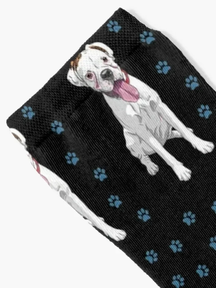 White boxer dog cute pattern Socks luxe Argentina professional running hockey Boy Child Socks Women's