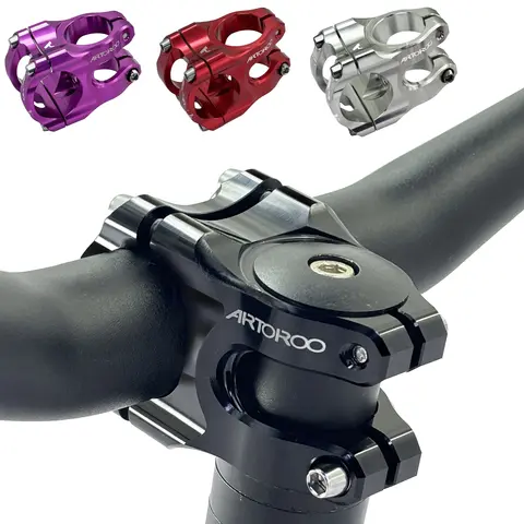 ARTOROO 31.8mm MTB Racing Bike Stem Aluminum Alloy, CNC Down Hill Mountain Bike Handlebar Short Stem, Bicycle Accessorie
