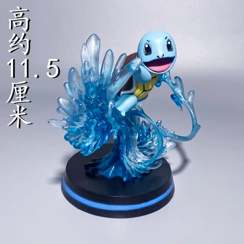 Anime Pokemon Figure Charizard Squirtle Bulbasaur Vulpix Scenes Special Effects Version Figurine Toys Pvc Model Collection Dolls