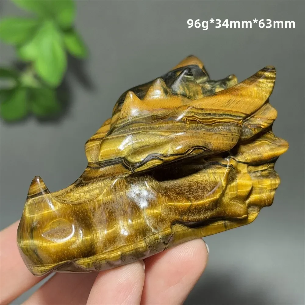 Natural High-quality Tiger Crystal Skull Hand-Carved Reiki Healing Witchcraft Home Decoration Gift