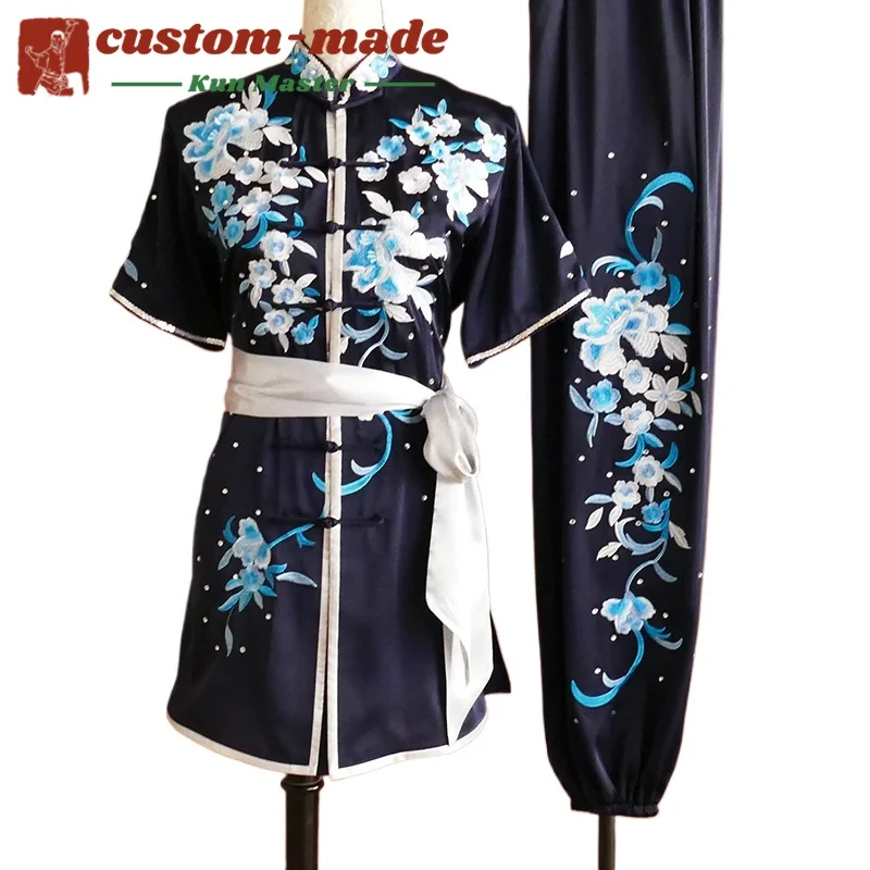 Custom Martial Arts Uniform Kung Fu Suit with Dragon Embroidery Southern Fist Long Fist Reinforced for KungFu Forms Competition