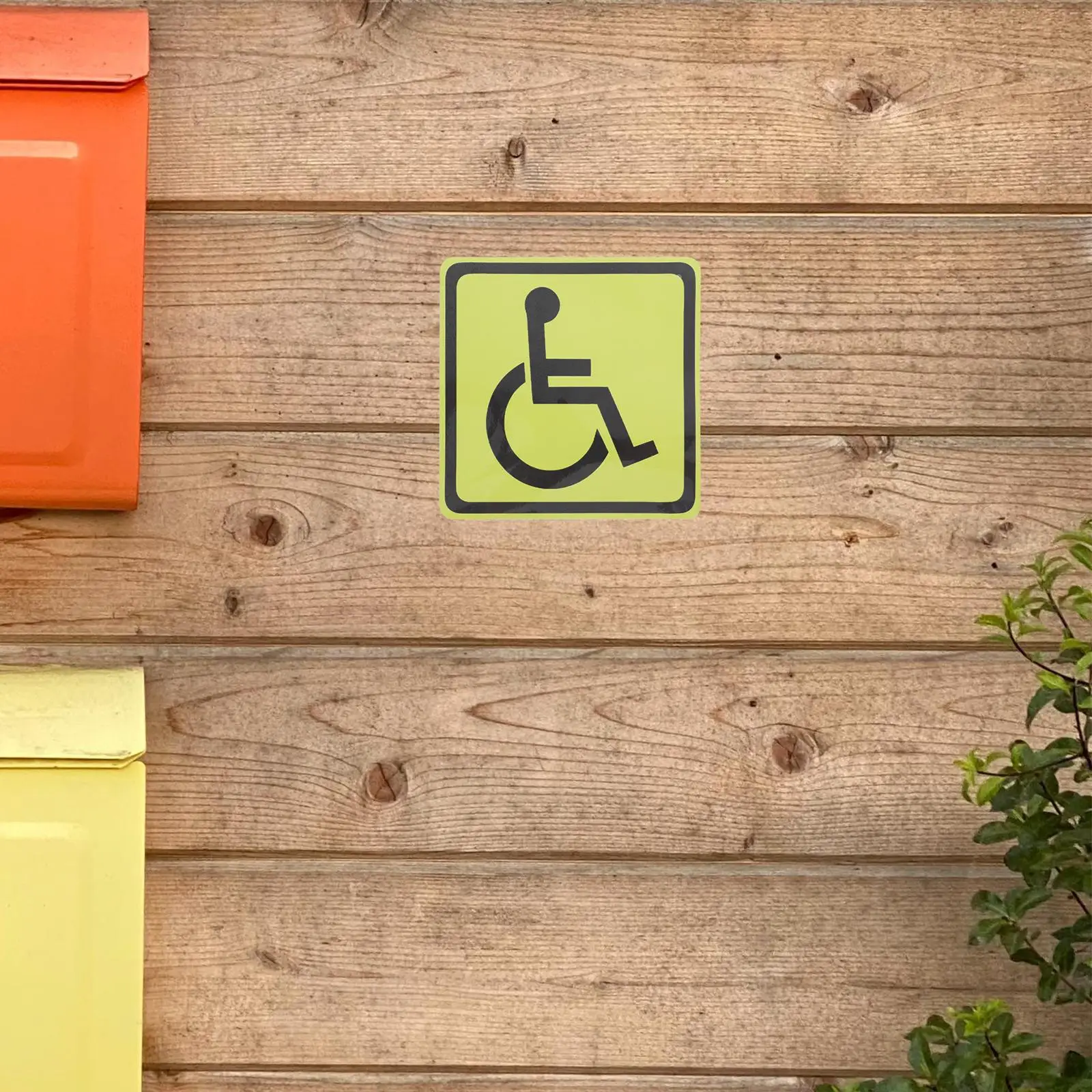 4 Pcs Disability Identification Stickers High Visibility Wheelchair Accessible Sign Safety Traffic Guide Symbol