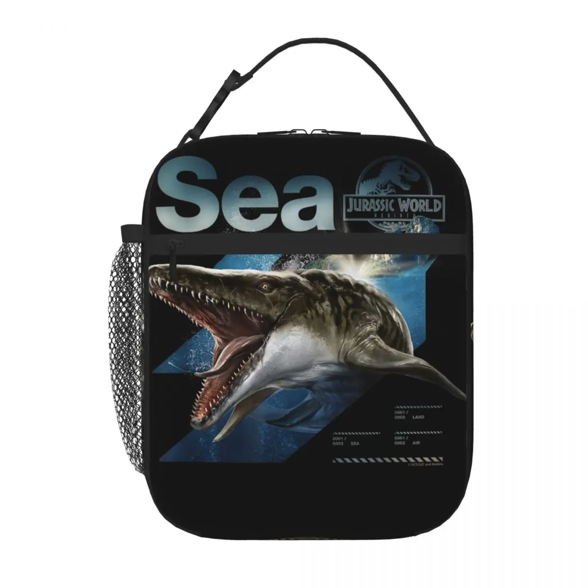 Bolsa de almuerzo aislante Jurassic Rebirth Mosasaurus World, bolsa de comida de dinosaurio marino, loncheras térmicas reutilizables para viajes