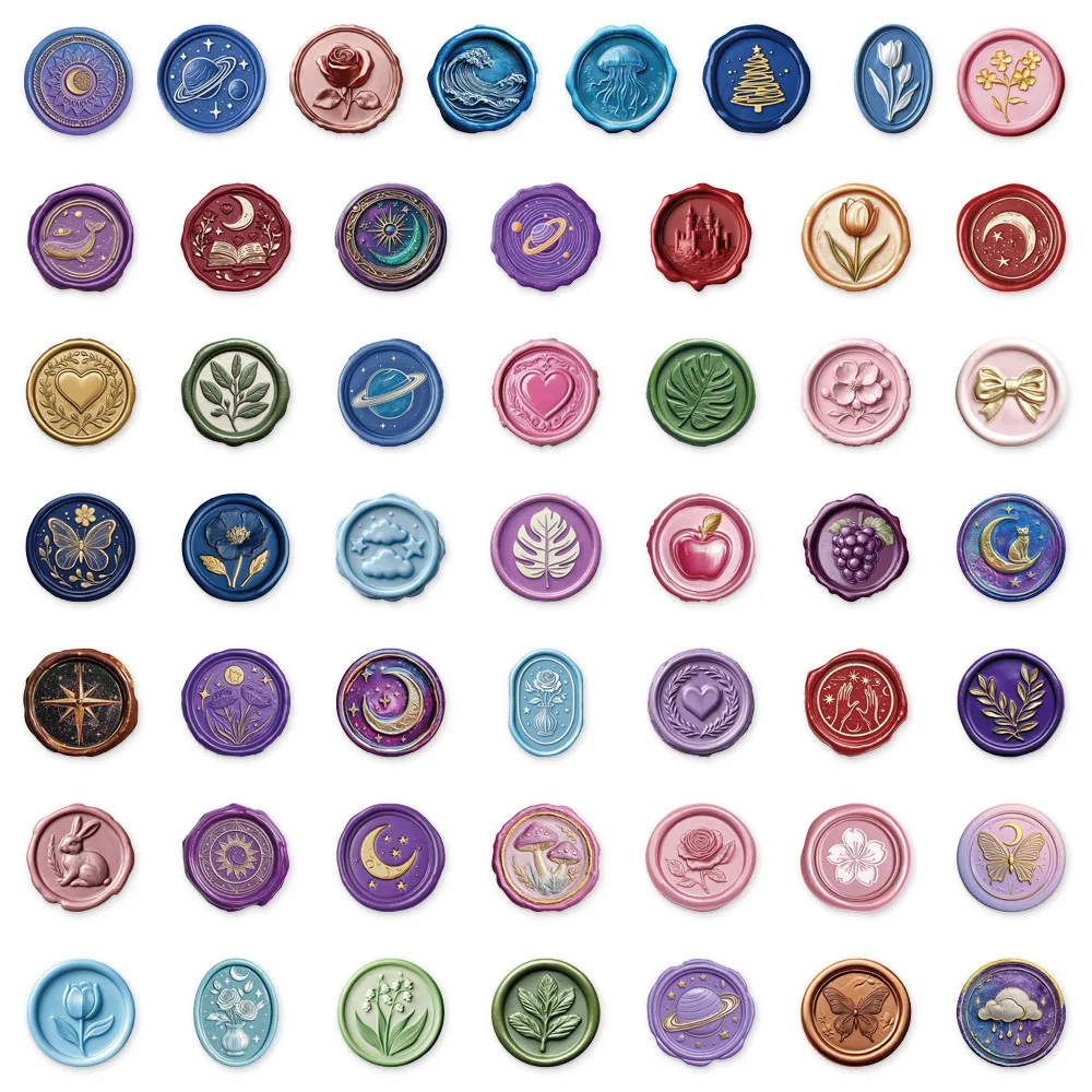 50 قطعة مجموعة ملصقات ممتعة لعيد الميلاد الرجعية مقاومة للماء وشفافة كتيب PET للكمبيوتر المحمول والكمبيوتر اللوحي وملصقات مقاومة للماء #6