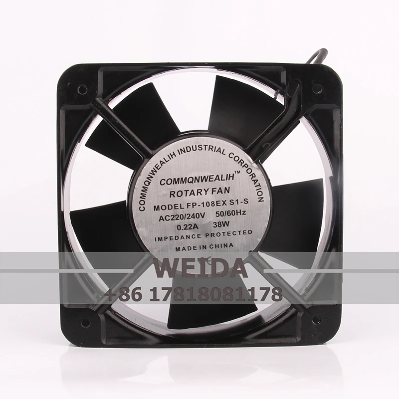 

Case Cooling Fan for Triple FP-108EX-S1-B/S AC220V 0.22A DC EC 38W 172X150X51MM 17CM 17251 High Volume Axial Flow Air Cabinet