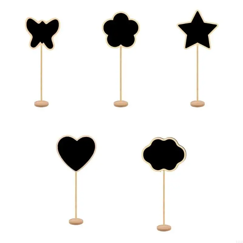 Y5LB 10Pcs Small Chalkboard Signs with Stand Small Blackboard Signs for Weddings