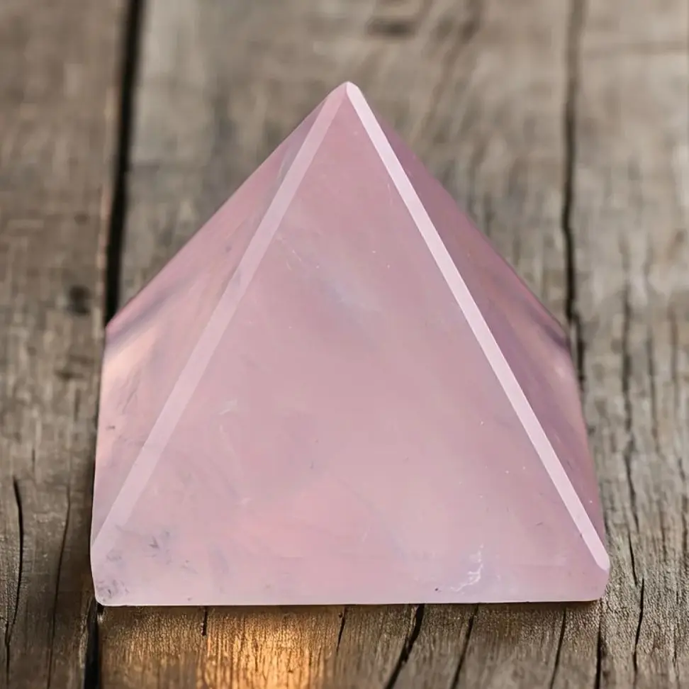 Natural Crystal Rose Quartz Pyramid Chakra Reiki Healing Stone Point Tower Meditation Pnk Quartz Crystals Pyramid Fengshui