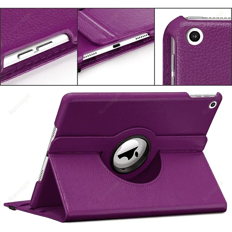 Case For iPad Air 2 Air 1 Cover 5th 6th 7 8 9 10.2 Funda iPad Air11 2024 Pro11 M4 iPad 9.7 2018 2017 360° Rotating Tablet Cases