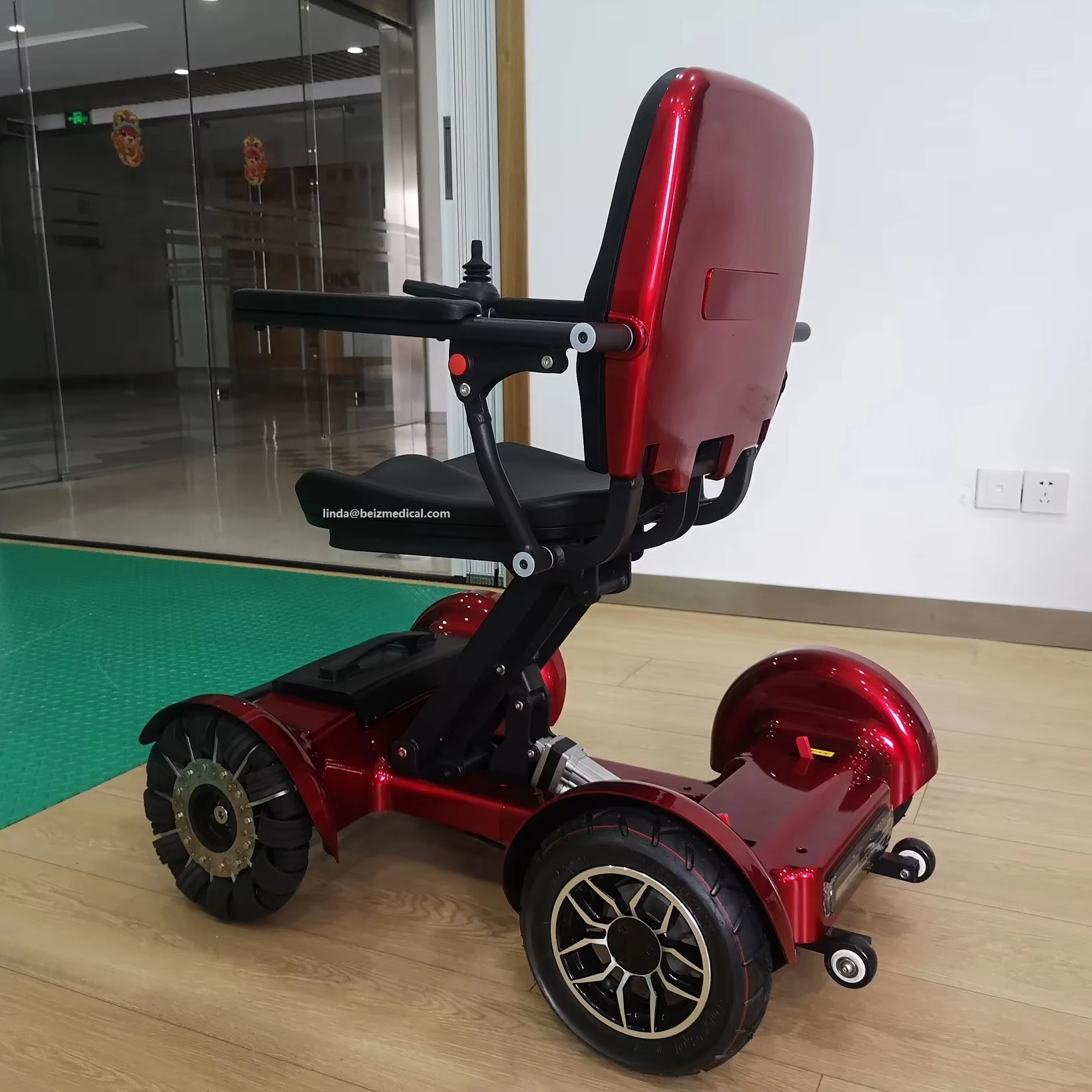 

Automatic Folding Electric Wheelchair Rehabilitation Robot Wheelchair Aluminium Alloy Electric Wheelchair For Disabled-BZ-ZXA1P