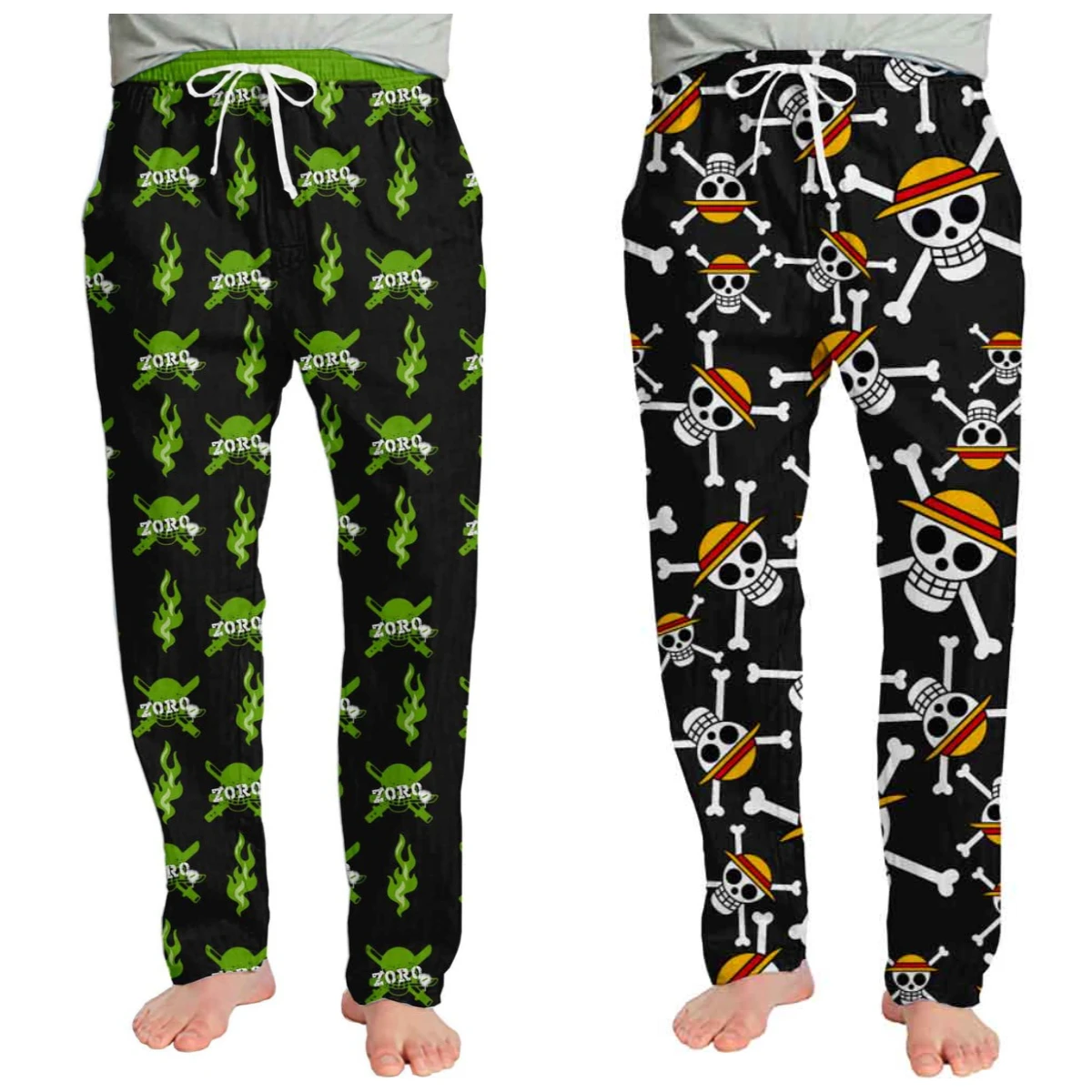 

Новые свободные повседневные спортивные брюки унисекс с полным принтом в стиле японского аниме One Piece (Луффи) для летнего комфорта