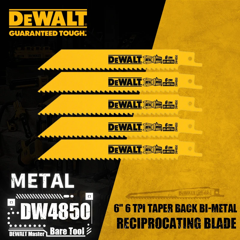 DEWALT Rechte Achterkant Hout Snijden Bi-Metaal Reciprozaagbladen 2X Lange Levensduur Voor DCS369 DCS367 DCS389 Power Tool Accessoires
