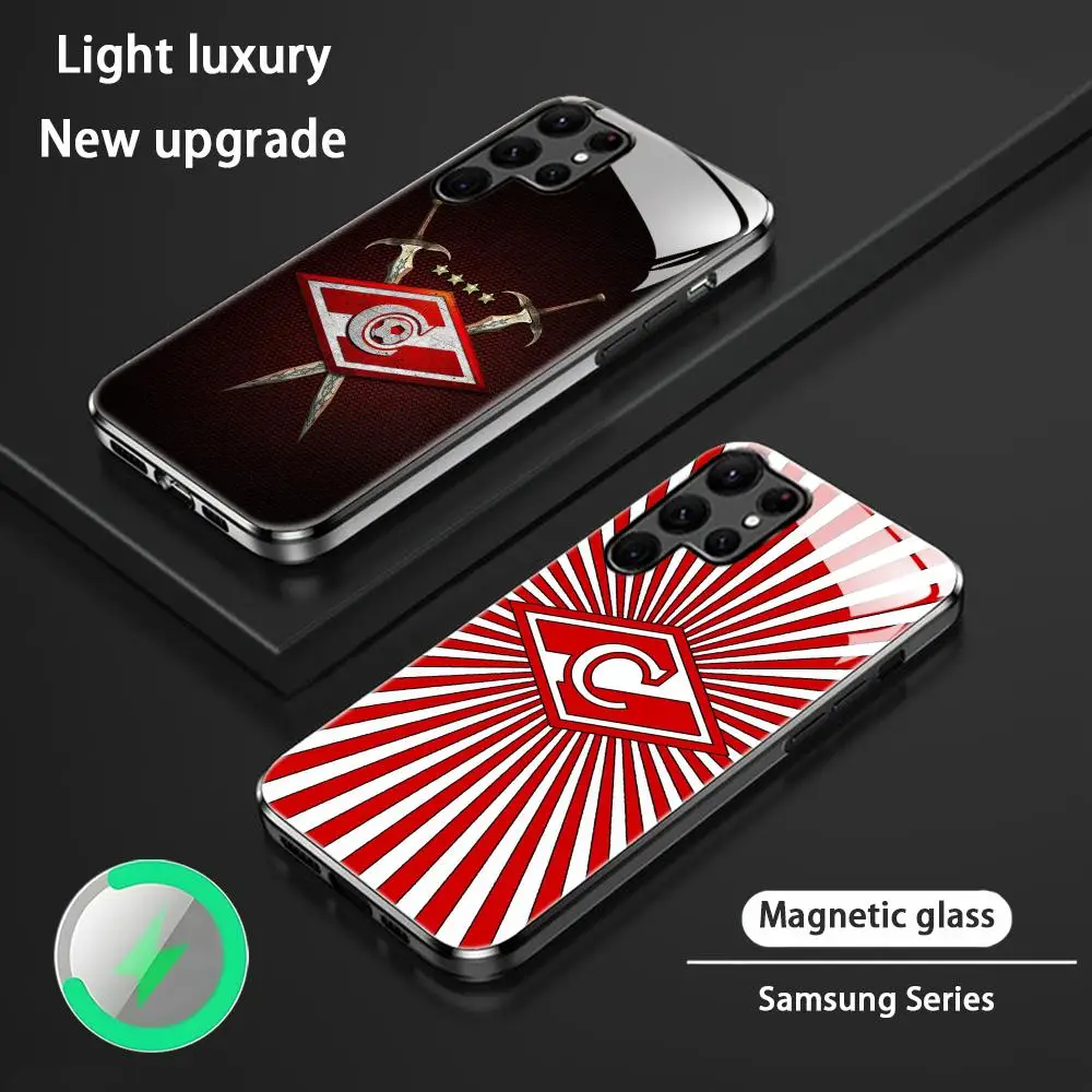 FC Spartak Moscow Spartak Phone Case For Samsung S26 S25 S24 S23 S22 S21 S20 Plus Ultra Glass Magnetic Case