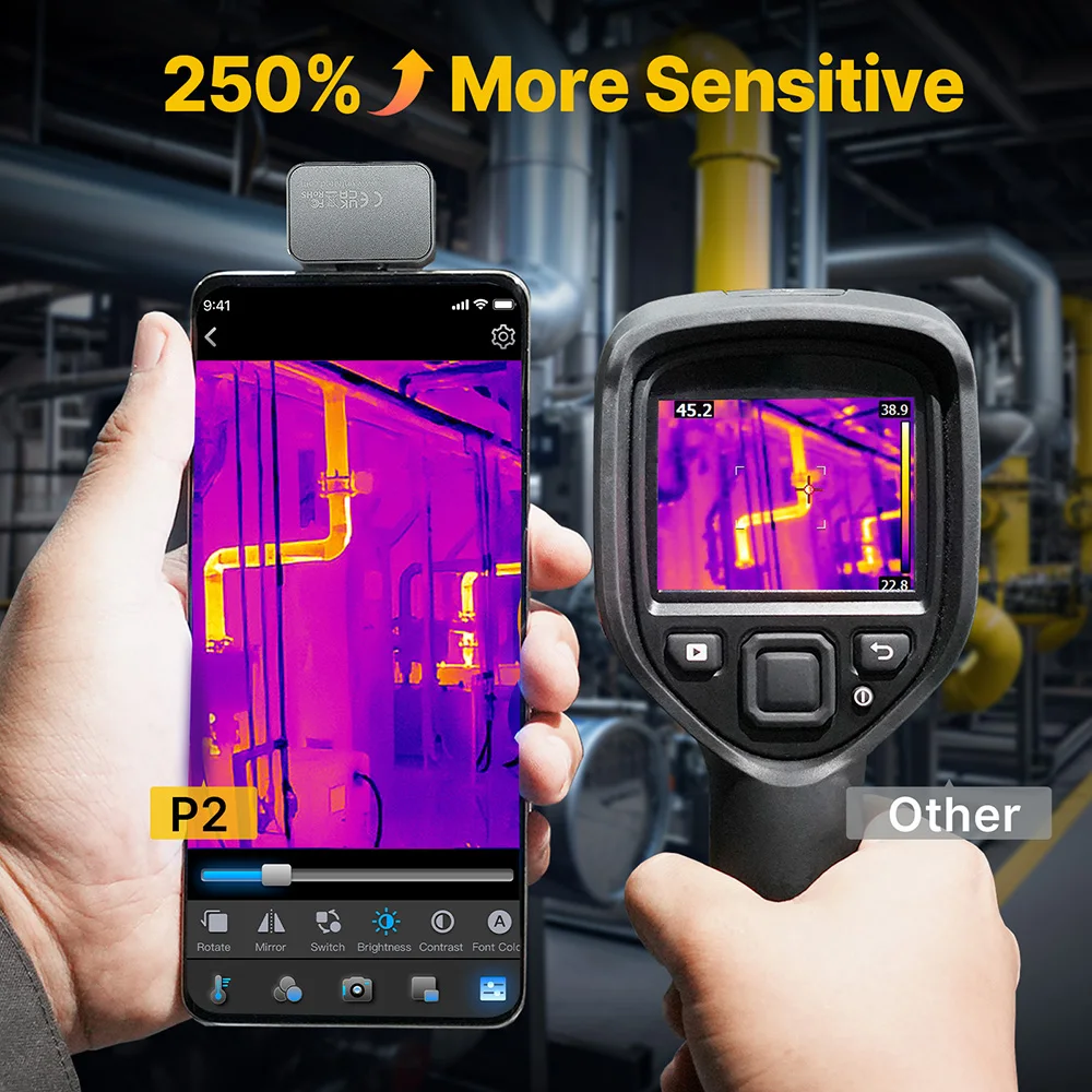 P2Android Type-C Infrared Thermal Imager  -20~600°C APP Mobile Phone Control Thermal Imaging Camera