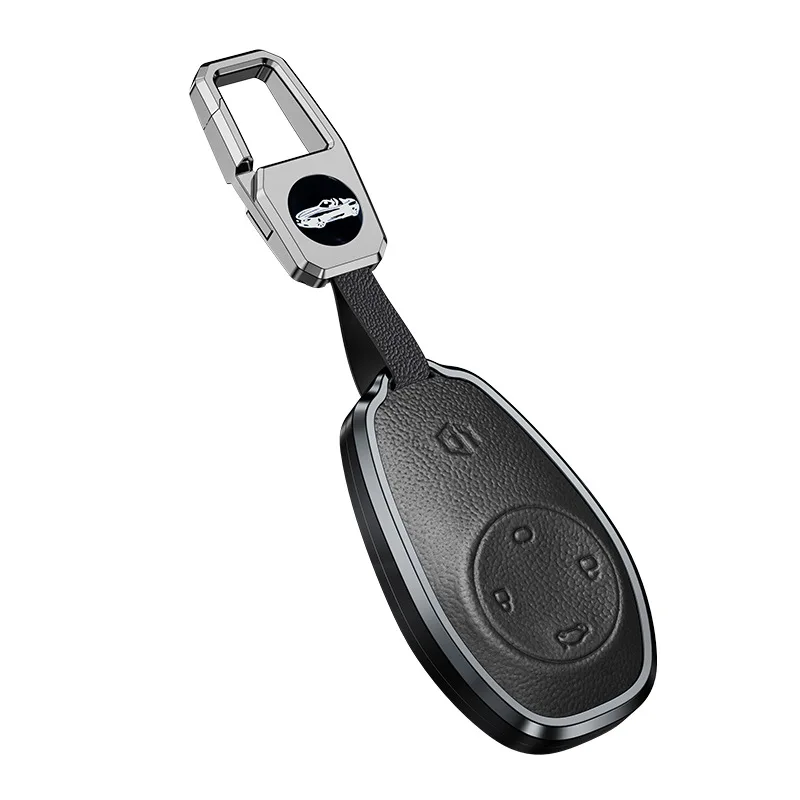Premium Aluminum Alloy Key Cover Case for Leapmotor T03/C11/S01 - Protective Key Fob Shell Key Bag Chain